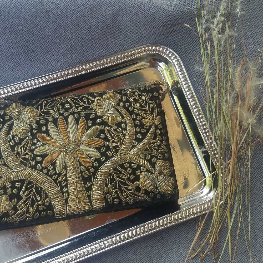 Handmade embroidered vintage bag